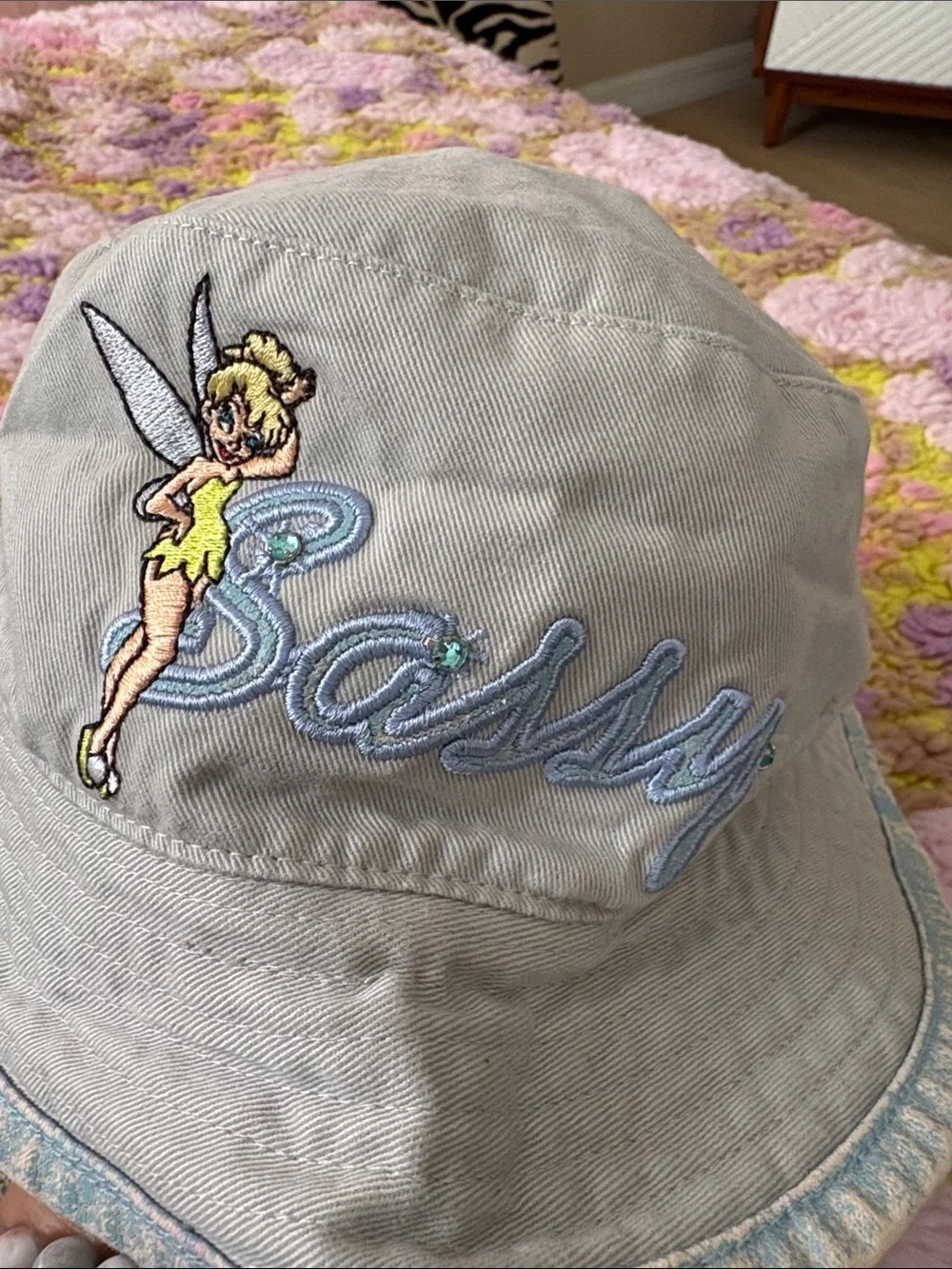 👁️ Disney Tinkerbell bucket hat vintage SASSY